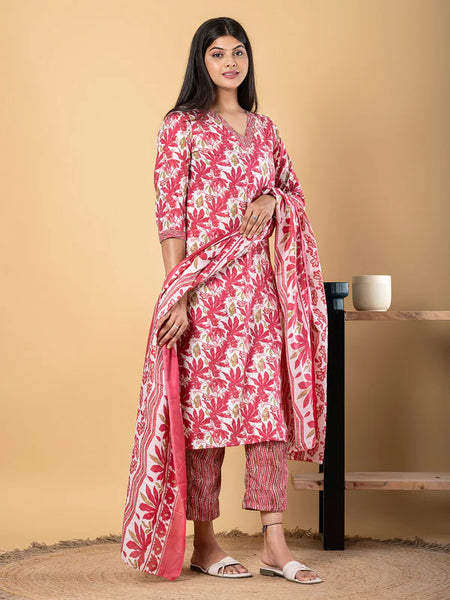 RUBY FLORAL PRINTED SUIT SET