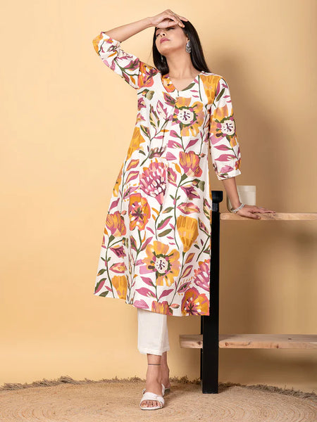 SPRING FIESTA FLORAL KURTA SET