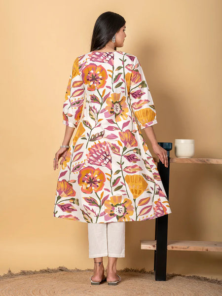 SPRING FIESTA FLORAL KURTA SET