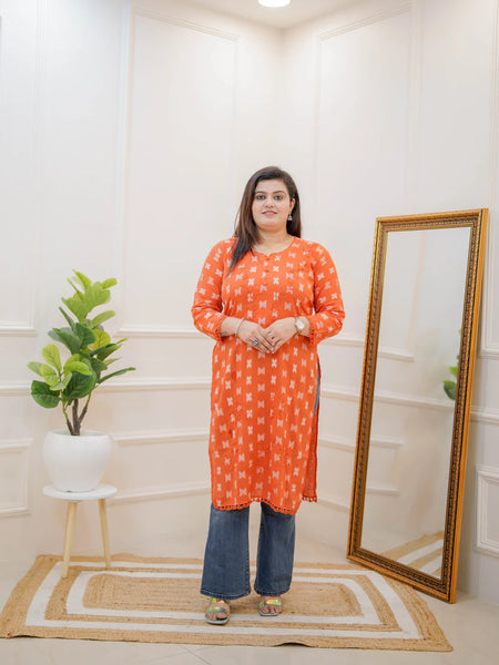 BRIGHT ORANGE EASYWEAR KURTI