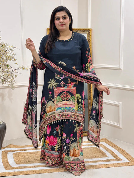 ZARA C-CUT SHARARA SUIT SET