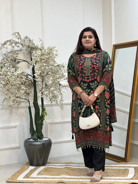MISBAAH BLACK HANDWORK STRAIGHT SUIT