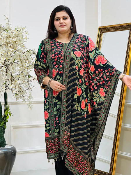 MISBAAH BLACK HANDWORK STRAIGHT SUIT