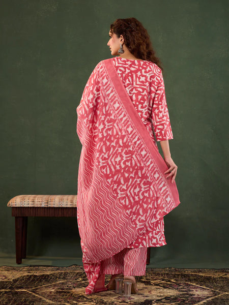 LEELA FLORAL THREE PCS SUIT SET