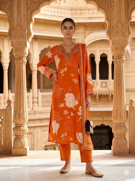 GULNAZ BANDHANI PRINT SUIT SET