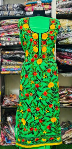 Georgette Kurti Phulkari Handwork GK2024JULY2608