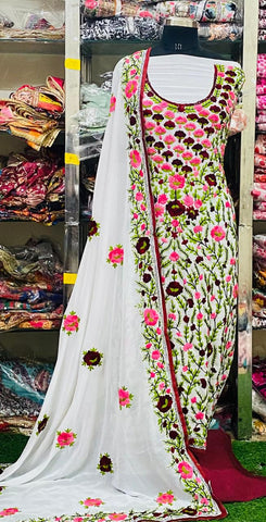 Georgette Phulkari Suits Handwork 2024AUG1402