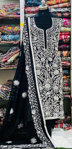 Georgette Phulkari Suits Handwork 2024AUG2306