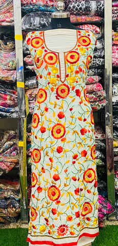 Georgette Kurti Phulkari Handwork GK2024AUG2610