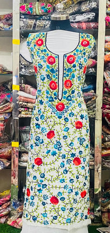 Georgette Kurti Phulkari Handwork GK2024AUG2708