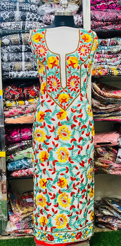 Georgette Kurti Phulkari Handwork GK2024SEP0370