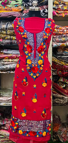 Georgette Kurti Phulkari Handwork GK2024SEP0338