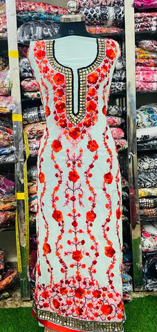 Georgette Kurti Phulkari Handwork GK2024SEP1310