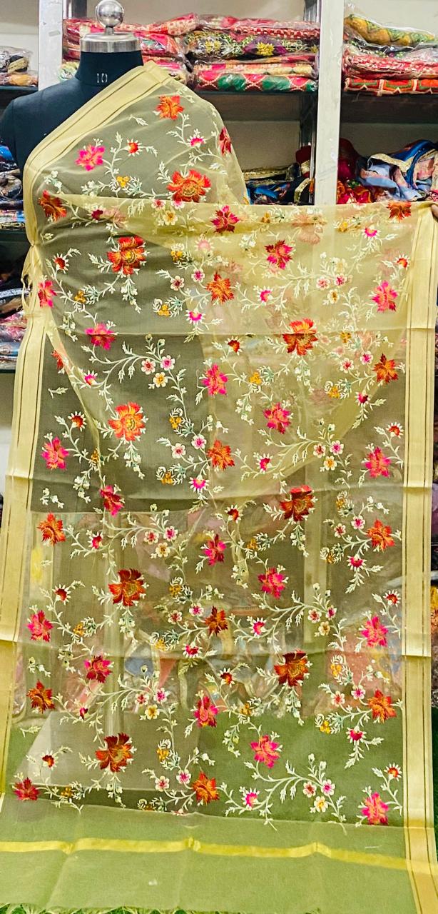 Handwork Organza Aari Work Dupatta2024OCT2428