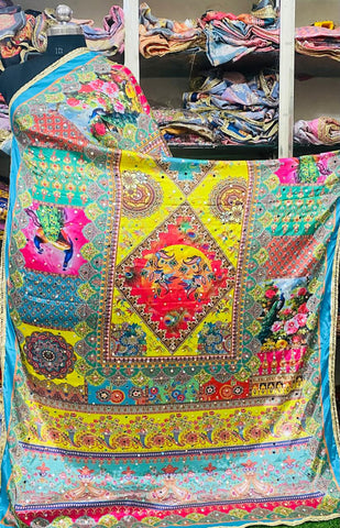 Mirror work Handwork Dupatta2024OCT3002