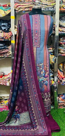 Winter Pashmina Suits Set 2024DEC0713