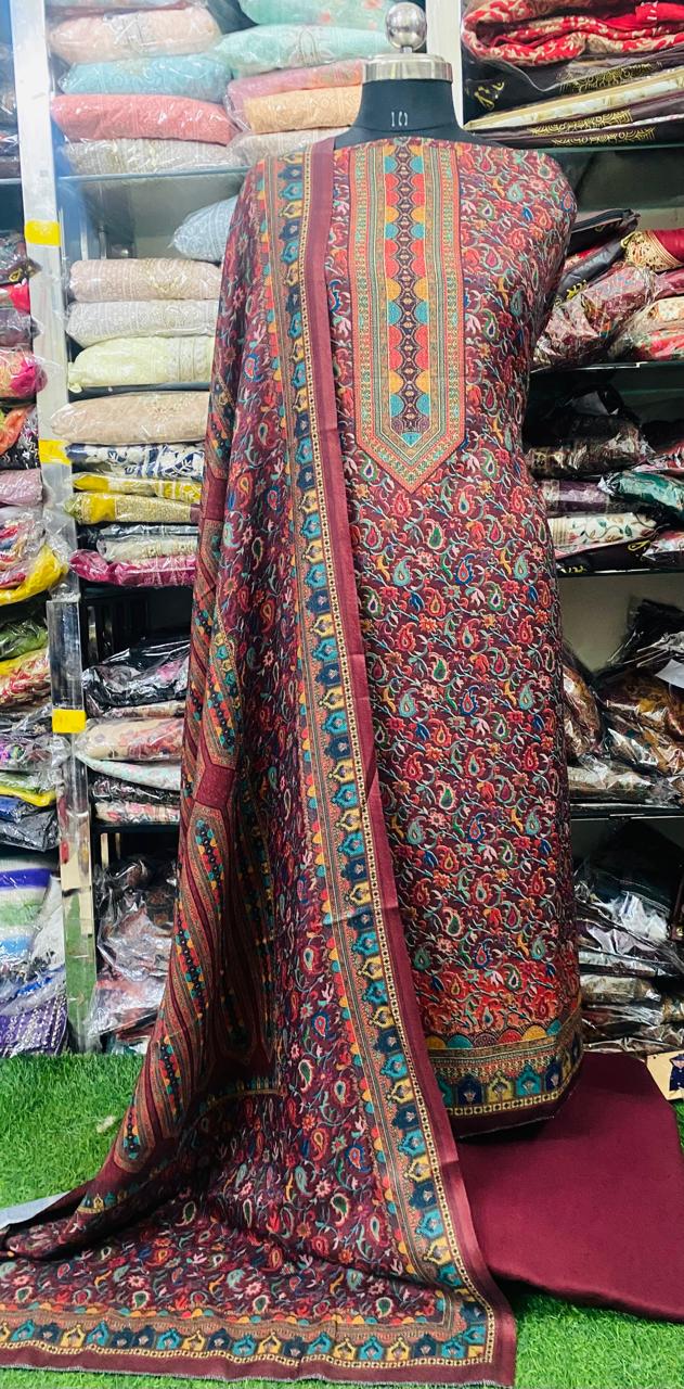 Winter Pashmina Suits Set 2024DEC2031