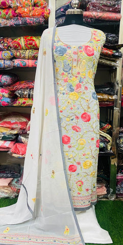 Georgette Phulkari Suits Handwork 2024DEC3130