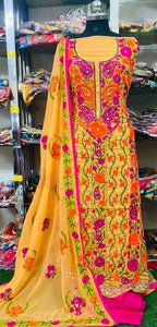 Georgette Phulkari Suits Handwork 2024JAN0903