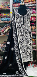 Georgette Phulkari Suits Handwork 2024JAN0907