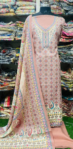 Winter Pashmina Suits Set 2024JAN1515