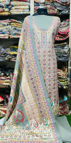 Winter Pashmina Suits Set 2024JAN1518