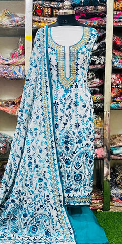 Georgette Phulkari Suits Handwork 2024JAN1712