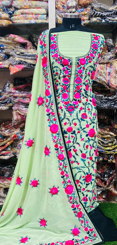 Georgette Phulkari Suits Handwork 2024JAN1732