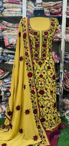 Georgette Phulkari Suits Handwork 2024JAN1811