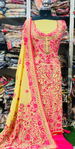 Georgette Phulkari Suits Handwork 2024JAN1820