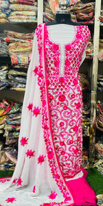 Georgette Phulkari Suits Handwork 2024JAN1822