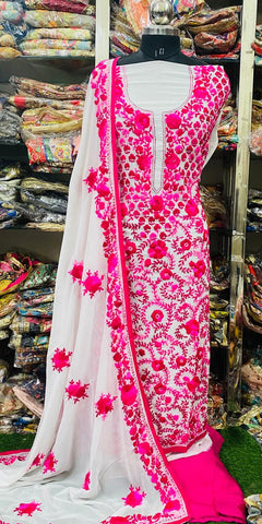 Georgette Phulkari Suits Handwork 2024JAN1822