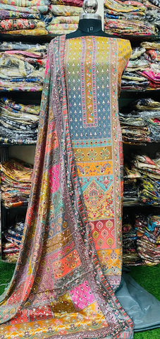 Georgette Phulkari Suits Handwork 2024JAN2102