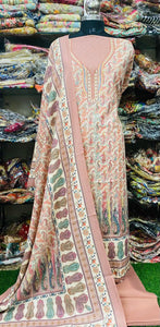 Winter Pashmina Suits Set 2024JAN2316