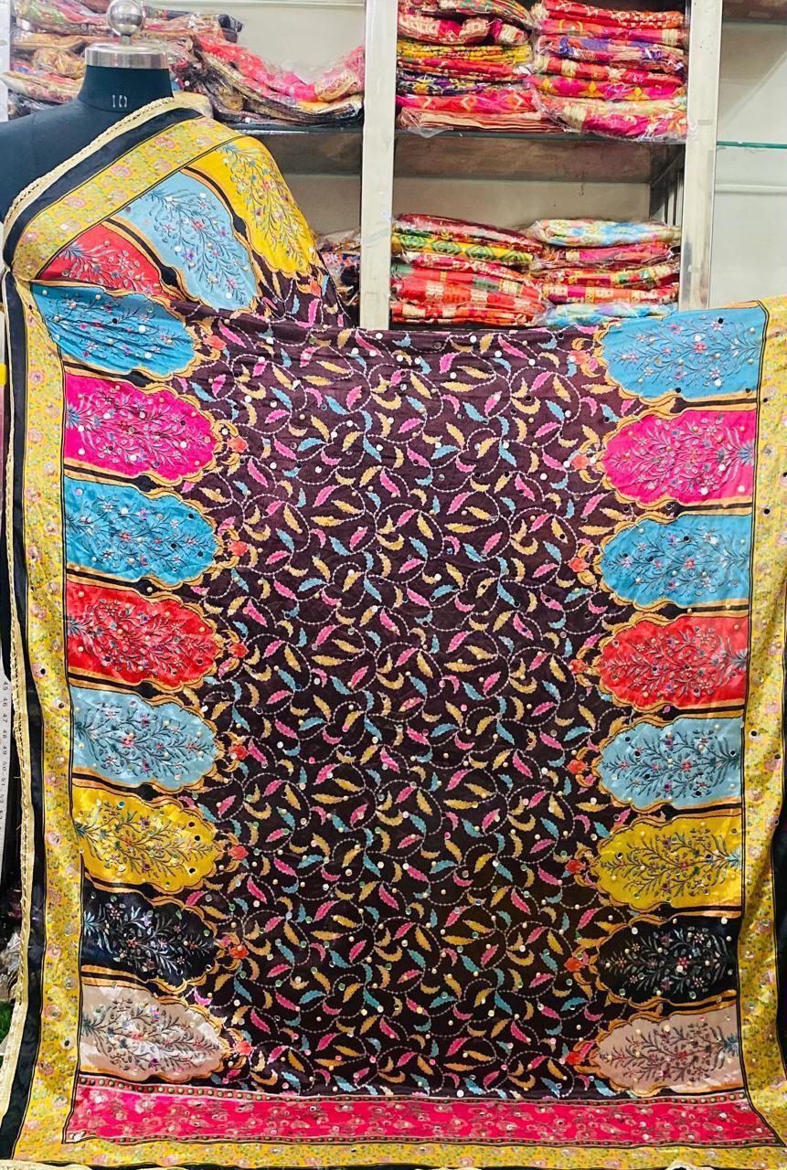 Mirror Work Dupatta Handwork Dupatta 2025JAN2499