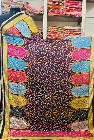 Mirror Work Dupatta Handwork Dupatta 2025JAN2499