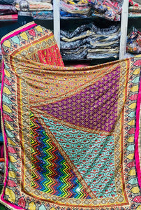 Mirror Work Dupatta Handwork Dupatta 2025FEB0436