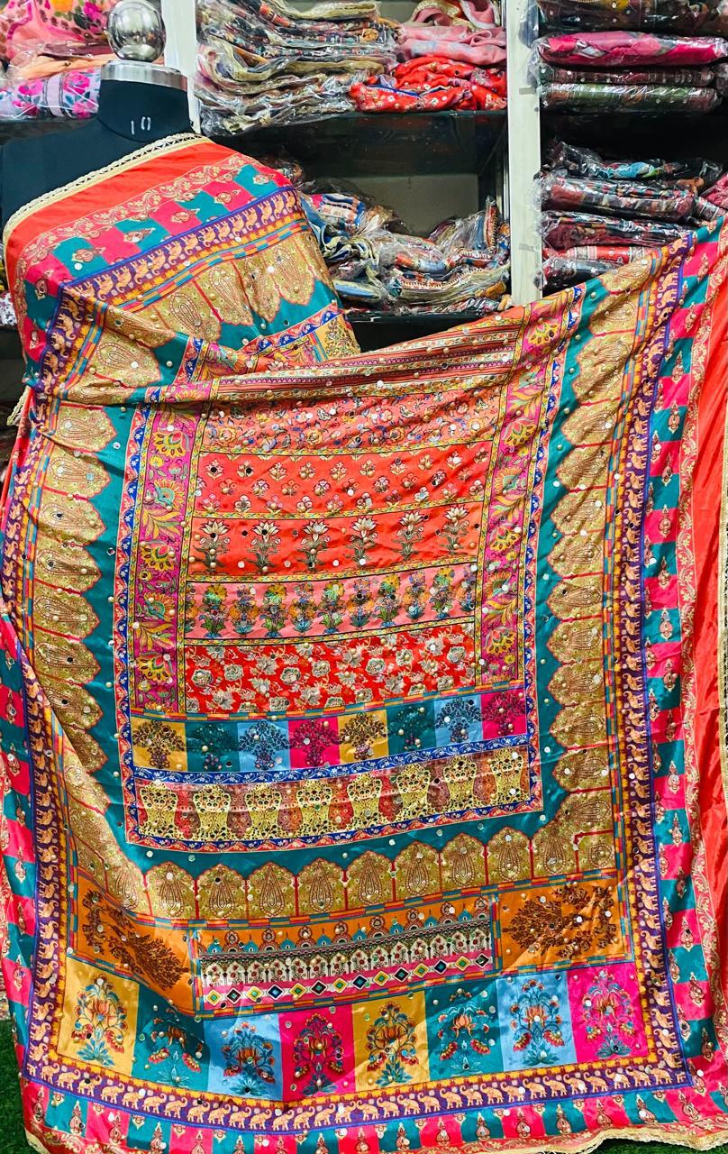 Mirror Work Dupatta Handwork Dupatta 2025FEB0502