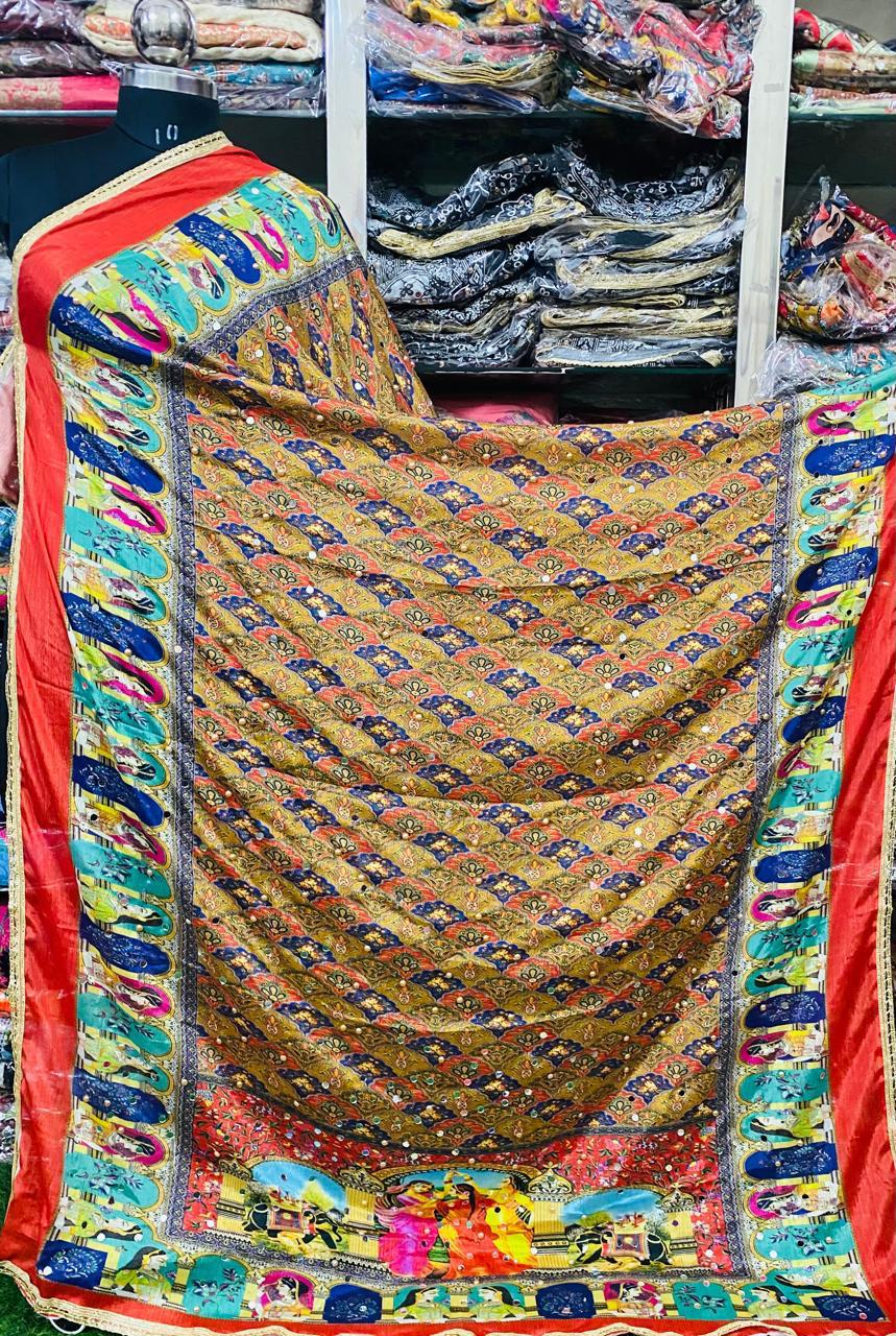 Mirror Work Dupatta Handwork Dupatta2025FEB1103