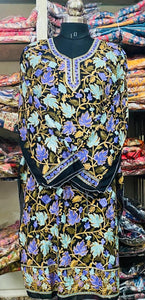 Georgette Kurti Phulkari Handwork CK2025 FEB2217