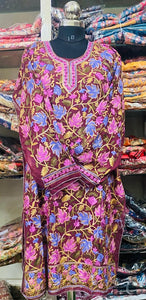 Georgette Kurti Phulkari Handwork CK2025 FEB2225