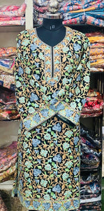 Georgette Kurti Phulkari Handwork CK2025 FEB2232