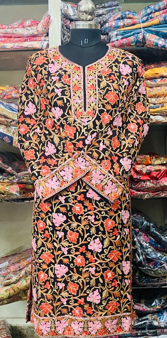 Georgette Kurti Phulkari Handwork CK2025 FEB2234