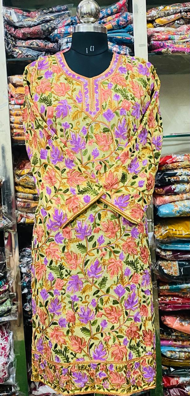 Georgette Kurti Phulkari Handwork CK2025 FEB2311