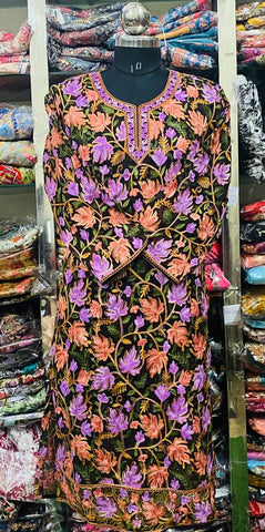 Georgette Kurti Phulkari Handwork CK2025 FEB2329