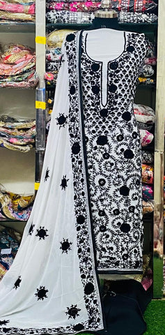 Georgette Phulkari Suits Handwork 2025FEB2308