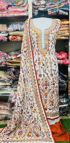 Georgette Phulkari Suits Handwork 2025FEB2335