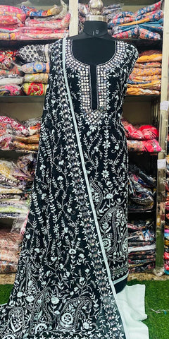 Georgette Phulkari Suits Handwork 2025FEB2337