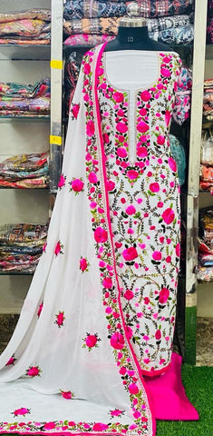 Georgette Phulkari Suits Handwork 2025FEB2338