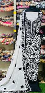 Georgette Phulkari Suits Handwork 2025FEB2339